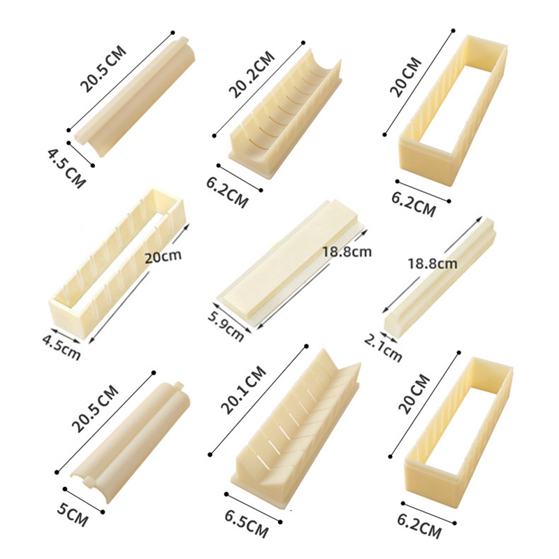 Sushi Making Kit - 3個セット 正方形 ハート型 寿司作りツール ケーキロール型 寿司メーカー器具キット