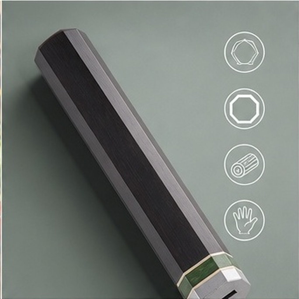 Japanese Knife - 高級な黒檀材を使用した、日本のシェフナイフ用の交換用八角形木製ハンドル。ナイフの修理やDIYによるアップグレードに最適。