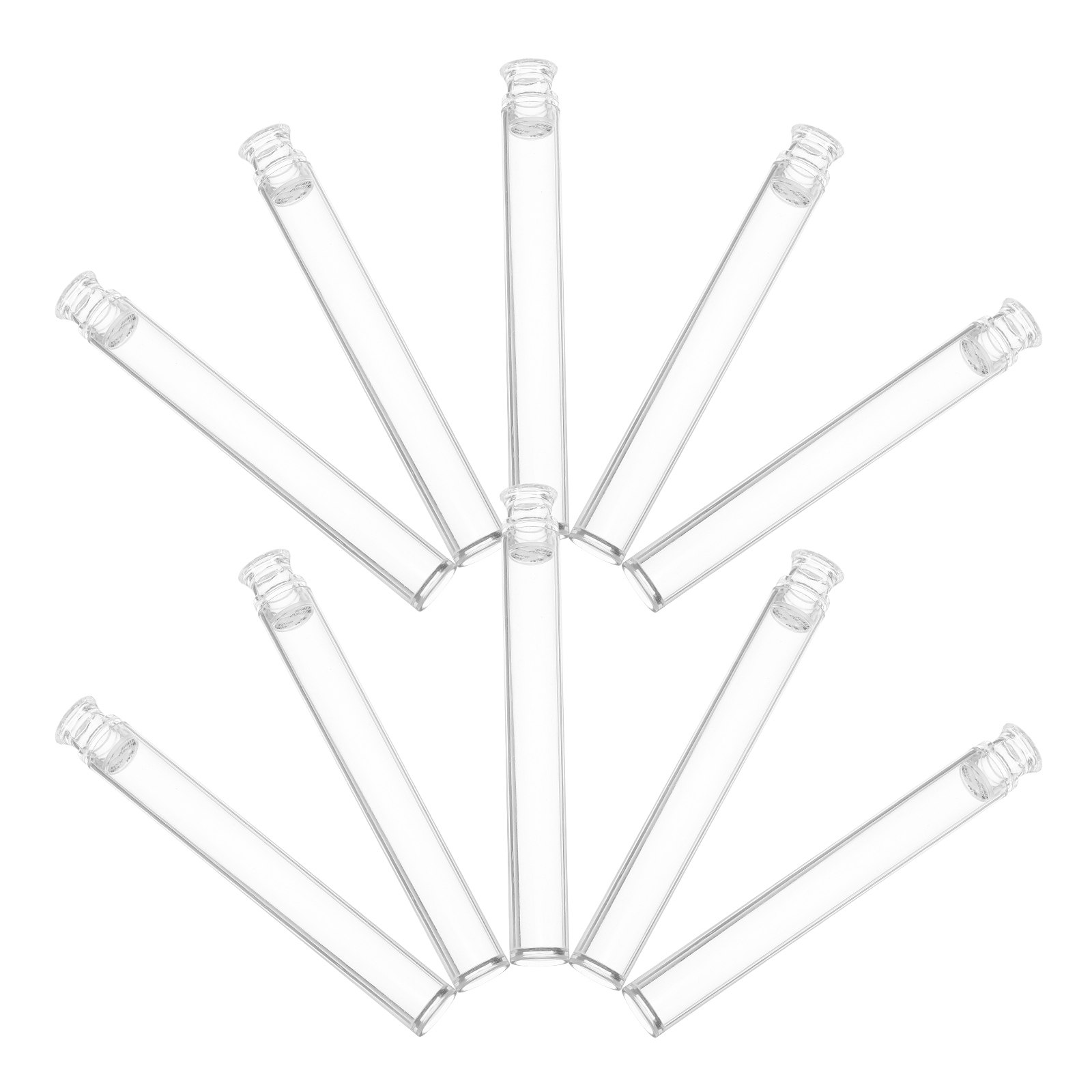 Incense Holder - 10個入り 透明アクリル製 粉末状お香用ケース セット。密閉式で取り外し可能な蓋付き。旅行や屋外での保管に最適。