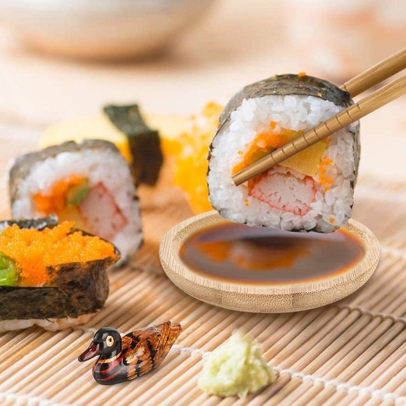 さまざまなスタイルの竹製寿司マット、バズーカ箸、寿司型、竹製 - Sushi Making Kit のレビューと価格
