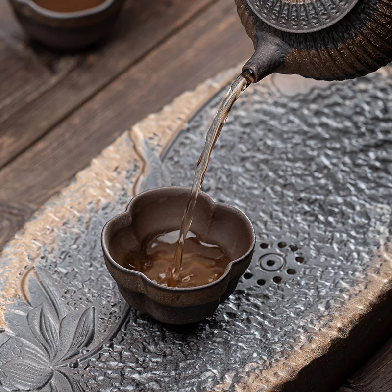 和風セラミック茶漉し,粗い金メッキセラミック,鉄釉,ティーカ - Japanese Pottery のレビューと価格