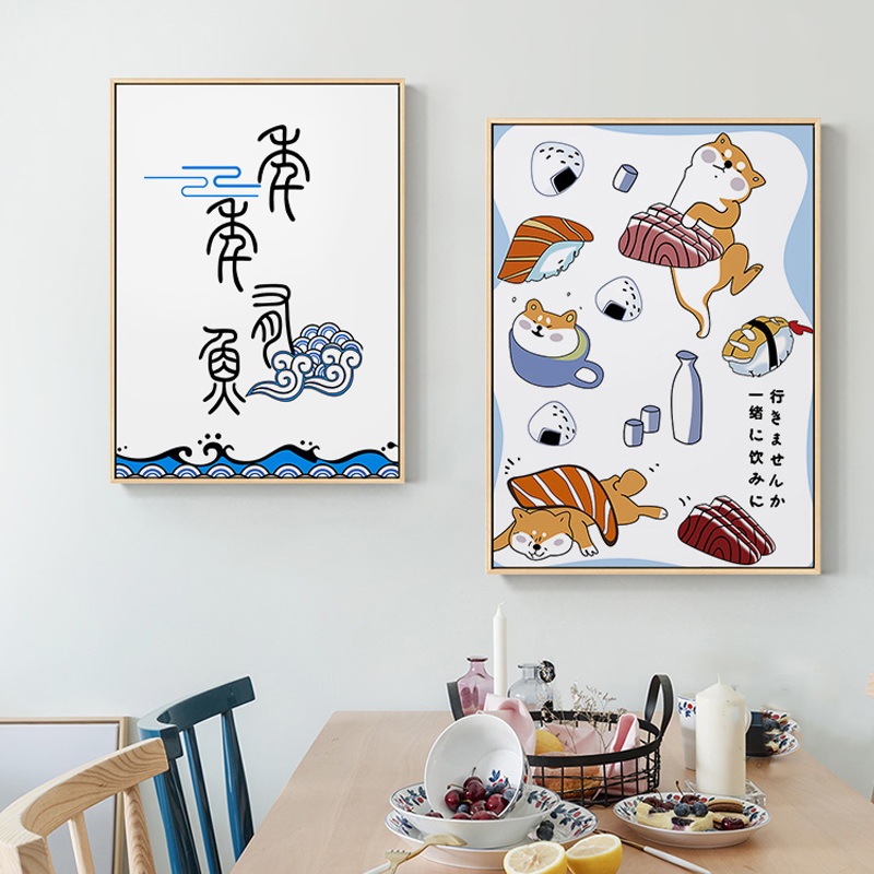 日本のクリエイティブな動物や魚をモチーフにしたポスターとプリ - Japanese Restaurant Lifestyle のレビューと価格