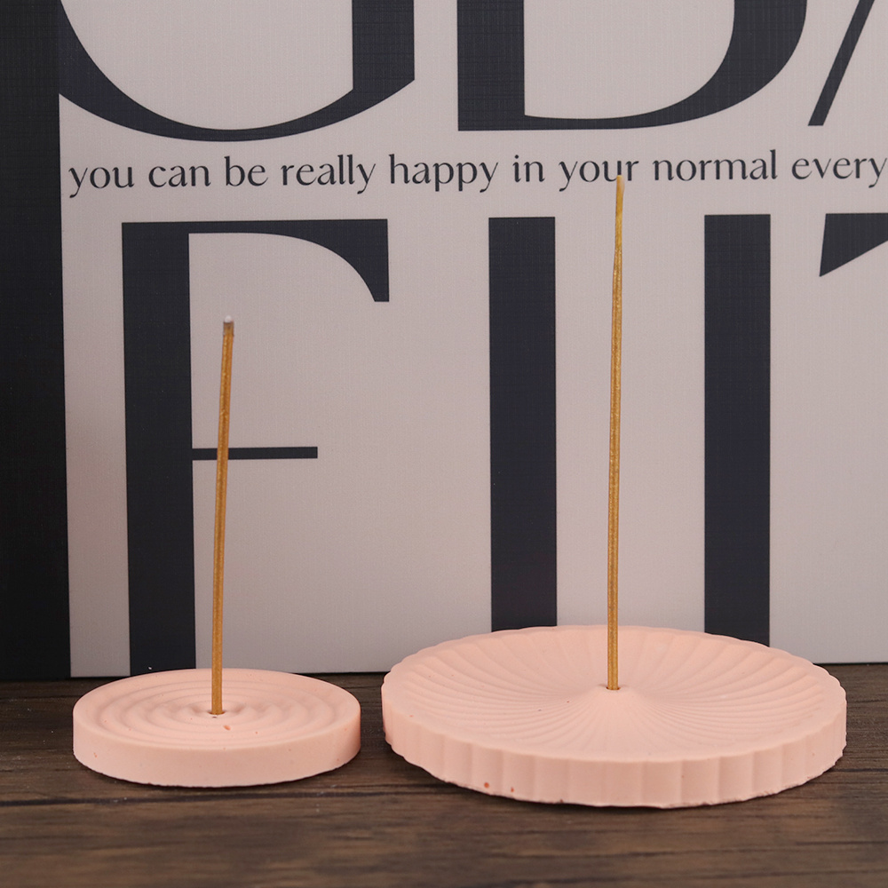 1つのシリコン製お香立て型、DIY円形模様のお香立て、セメン - Incense Holder のレビューと価格