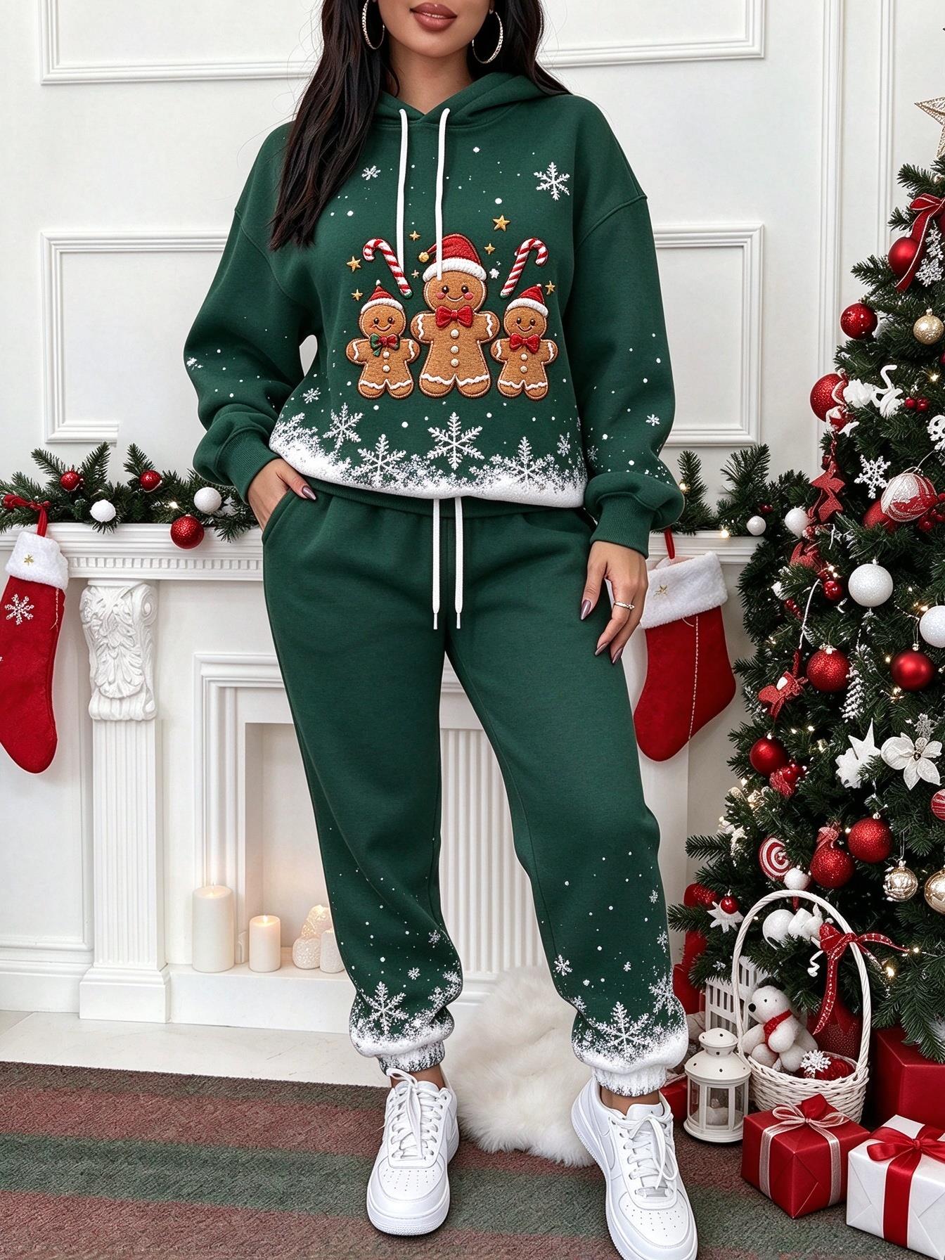冬のクリスマスをテーマにした刺繍模様のプリントが施された、上 - Matcha のレビューと価格